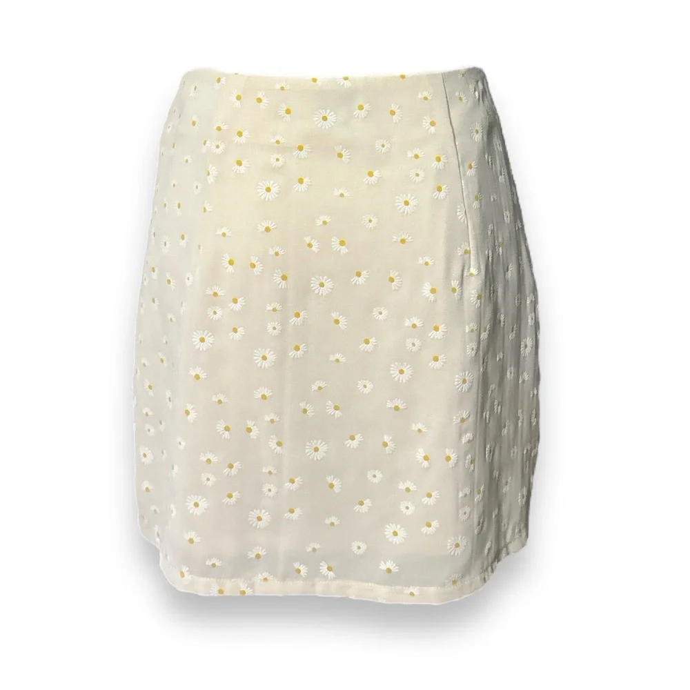 PRINCESS POLLY Beige Daisy Fernie Mini Pencil Skirt